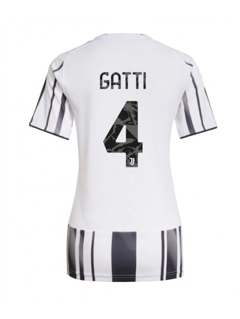 Juventus Federico Gatti #4 Heimtrikot für Frauen 2025-26 Kurzarm Juventus Federico Gatti #4 Heimtrikot für Frauen 2025-26 Kurzarm